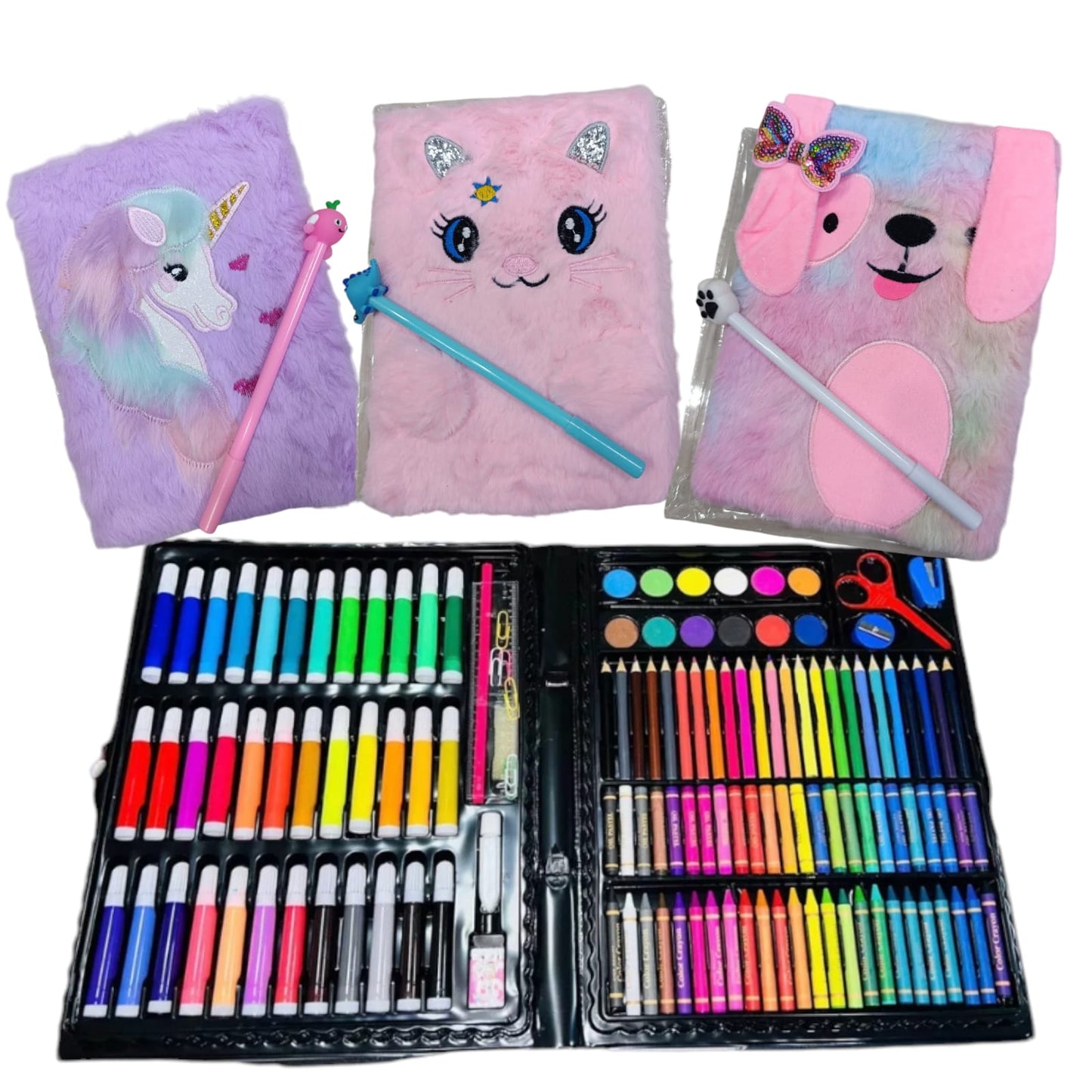 SET DE ARTE DE 150 PZS +CUADERNO PELUCHE